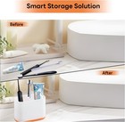 Bathroom Toothbrush Holder Countertop Organizer Anti-slip Matte White