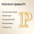 2 Pack Official Greek Wooden Letters For Crafts  Rho - 2  Classic Font Double La