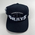 Vintage Homestead Grays Hat Cap Strapback Black Negro Leagues Baseball Nlbm 90s