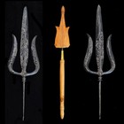 Antique Indonesian Trisula Spear Kris Keris Krisses Pamor Beras Wutah