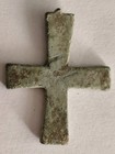 Ancient Byzantine Bronze Cross Pendant 700-1000 Ad