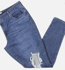 Levi s Women s Blue 711 Mid Size 16w Rise Skinny Distressed Jeans Pants Plus 