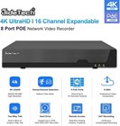 Jidetech Nvr 8 Channel Poe 4k 8 Ports 16ch Extendable Network Video Recorder