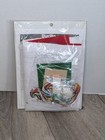 Bucilla Christmas 500 18  Diagonal Stocking Felt Applique Kit 84071 Vintage 1999