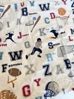 Alphabet Sports Pottery Barn Kids Single Standard Pillowcase Football Baseball