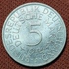1974 J Germany 5 Deutsche Mark Silver Coin Xf Km 112