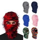 Winter Ski Mask Tassel Knitted Skull Balaclava Beanie Hat Men Outdoor Sports Cap