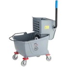 Restaurant Janitorial 26 Qt  Grey Mop Bucket And Side Press Wringer Combo