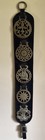 Vintage Brass Horse Medallions On Leathery Straps Set Of 2  10 Medallions Total 