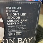 Hampton Bay Universal 3-light Led  Bronze Ceiling Fan Light Kit  1005 027 904