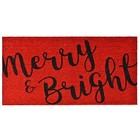  104973048 Merry   Bright Doormat  30  X 48   Red black 