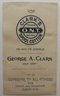Victorian Trade Card Clark   s O n t  Spool Cotton Girl Picking Flowers Sewing Ad