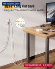 Superdanny Extension Cord flat Plug Surge Protector Power Strip 10ft   8 Ac   4