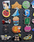 25 Authentic Disney Park Pin Trading Lot Hidden Mickeys And More  1 Day Shipping