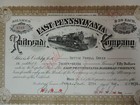 1936 East Pennsylvania Railroad Company Stock Certificate