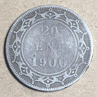 1900 Newfoundland 20 Cents Sterling Silver Coin - Queen Victoria  046 