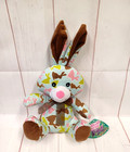 Vintage Sugar Loaf Nen Bunny Plush 14  Stuffed Animal Rabbit Print Soft Toy