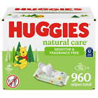 Huggies Natural Care Sensitive Baby Wipes  Unscented  Gentle Clean  288-960 Ct