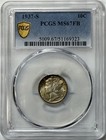 1937-s Mercury Dime   Pcgs Ms67fb   Full Bands Silver 10c   Toner     