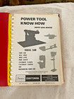 1979 Vtg Sears Craftsman Power Tool Know How Radial Saw Manual Instruction Book