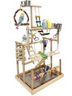 5 Layers Large Bird Playground Natural Wood Parrot Play Stand Birds No Wheels