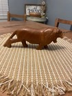 Hand Carved Wood Lion 9 x3 