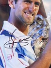 Framed Personally Hand Signed Photo Of Tennis Legend Novak Djokovic With Coa