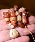 Ancient Agate Stone Excavated Djenne Dig Beads Mali African Trade 1000 Years Old