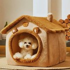 Foldable Dog House Bed Mat  Warm Cat Nest For Small