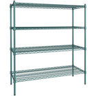 Heavy Duty Moisture Rust Proof Metal Wire Walk In Cooler Shelf Rack Commercial