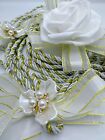White Lazo Para Bodalasso Rope Handfasting Cord Wedding White Gold Embellishm   