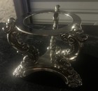 Vintage Godinger Silver Art Co  Three Footed Sphere Orb Candle Holder Stand