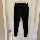 Black High Waisted Fleece Lined Leggings Women s Size M Warm Cozy Athleisure