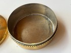 Antique Vintage French Brass Silver Box 1900 s Etching Coat Of Arms  Devils