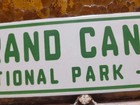 Vintage Grand Canyon Porcelain Sign Old National Park Us Forest Service Arizona 
