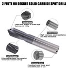 2pcs 2 Flute 1 2 x1-1 4 x3  90 Degree Solid Carbide Spot Drill - Altin Coated