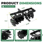 Rear Disc Harrow 11  Steel Tow For Universal Tractor Sleeve Hitch Attachment
