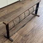 Vintage Antique General Store Butcher Paper Roll 30  Cutter Metal Wood Free Ship