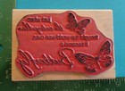 Stampabilities Caterpillar   Butterfly Saying Rubber Stamp Lr1018