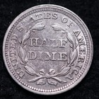 1858 Seated Liberty Half Dime Choice Au Free Shipping E694 Amt