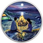 2017  15 Great Canadian Outdoors  Campfire - Pure Silver Glow-in-the-dark Coin