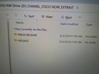 Chanel Coco Noir Cd 2014 Press Kit Files English French   Other Languages