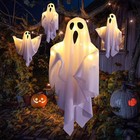 Halloween Led Ghost Hanging Light Outdoor Water-resistant Yard Decor