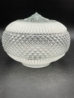 Vintage Mid Century Modern Clear Diamond Glass Globe 10   