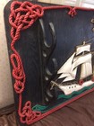 Rare Old Nautical Model Ship Folk Art Fishing Pole Rack 48    X 23    Shipping Ok