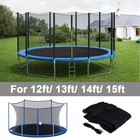 12 13 14 15ft Trampoline Safety Net Round Replacement For 4 6 8 Poles Enclosure