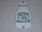 Vintage Montrose Dairy Products W  Cow Milk 8  Porcelain Metal Michigan Gas Sign