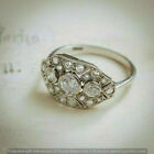 Vintage Art Deco Wedding Ring 2 00 Ct Moissanite Real 925 Sterling Silver Size-8