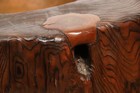 Antique Japanese Wooden Charcoal Brazier Hibachi Tea Ceremony Tool Meiji Era