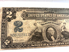 1899 U s  2 Two Dollar Silver Certificate    mini Porthole    Hard To Find Rare Note